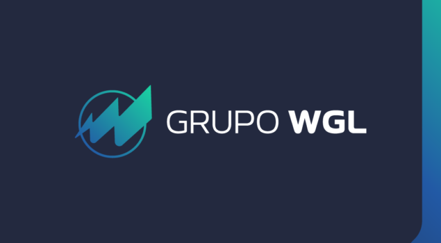 Representação institucional da nova marca do Grupo WGL, que reforça seu posicionamento como ecossistema completo de soluções em energia, engenharia elétrica e agronegócio.